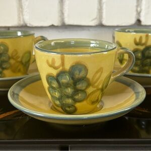 Mid-century John B. Taylor Tea Coffee Cups and Saucers | Set of 3